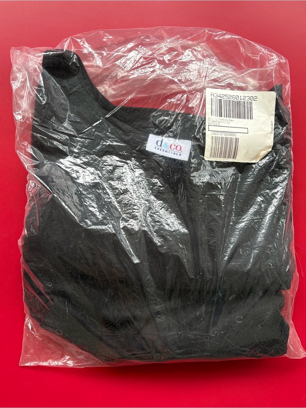 d&co. Essentials Modern Fit Long Sleeve Knit Top Black Size 3X NEW